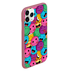 Чехол iPhone 11 Pro матовый Pattern, цвет: 3D-малиновый — фото 2