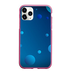 Чехол iPhone 11 Pro матовый Пузыри, цвет: 3D-малиновый