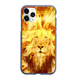 Чехол iPhone 11 Pro матовый Лев, цвет: 3D-серый