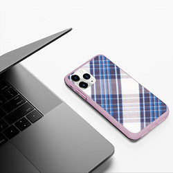 Чехол iPhone 11 Pro матовый Шотландка Z, цвет: 3D-розовый — фото 2