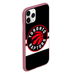 Чехол iPhone 11 Pro матовый TORONTO RAPTORS, цвет: 3D-малиновый — фото 2