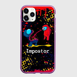 Чехол iPhone 11 Pro матовый Among Us - Impostor