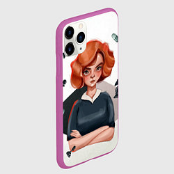 Чехол iPhone 11 Pro матовый Ход Королевы, цвет: 3D-фиолетовый — фото 2
