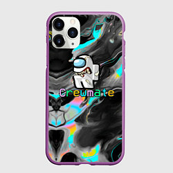 Чехол iPhone 11 Pro матовый Among Us, цвет: 3D-фиолетовый