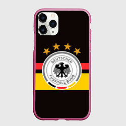 Чехол iPhone 11 Pro матовый СБОРНАЯ ГЕРМАНИИ, цвет: 3D-малиновый