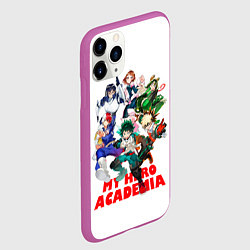 Чехол iPhone 11 Pro матовый Моя геройская академия, цвет: 3D-фиолетовый — фото 2