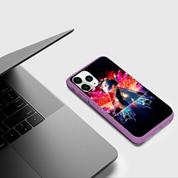 Чехол iPhone 11 Pro матовый Шинобу Кочо, цвет: 3D-фиолетовый — фото 2