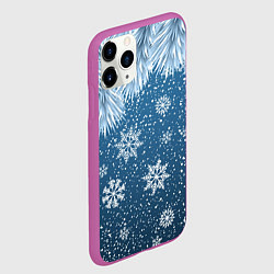 Чехол iPhone 11 Pro матовый Снежное Настроенние, цвет: 3D-фиолетовый — фото 2