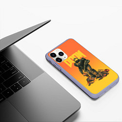 Чехол iPhone 11 Pro матовый Doom, цвет: 3D-светло-сиреневый — фото 2