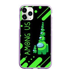Чехол iPhone 11 Pro матовый AMONG US - БАШНЯ, цвет: 3D-сиреневый