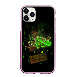 Чехол iPhone 11 Pro матовый BIOHAZARD, цвет: 3D-розовый