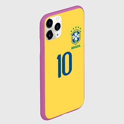Чехол iPhone 11 Pro матовый СБОРНАЯ БРАЗИЛИИ ПЕЛЕ, цвет: 3D-фиолетовый — фото 2