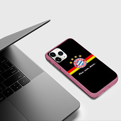 Чехол iPhone 11 Pro матовый Бавария, цвет: 3D-малиновый — фото 2