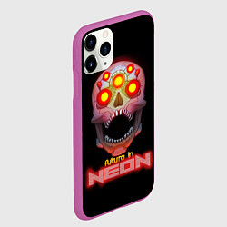 Чехол iPhone 11 Pro матовый Будущее в неоне, цвет: 3D-фиолетовый — фото 2