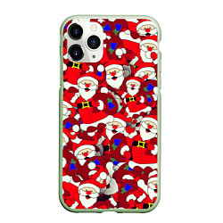 Чехол iPhone 11 Pro матовый Дед Санта, цвет: 3D-салатовый