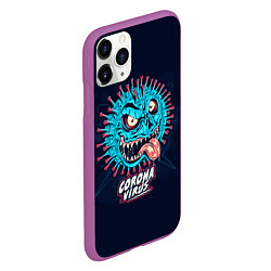 Чехол iPhone 11 Pro матовый CoronaMonster, цвет: 3D-фиолетовый — фото 2