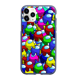 Чехол iPhone 11 Pro матовый AMONG US, цвет: 3D-серый