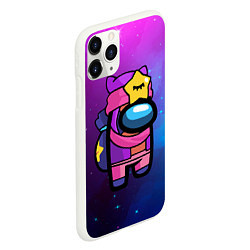 Чехол iPhone 11 Pro матовый AMONG US - BRAWL STARS SANDY, цвет: 3D-белый — фото 2