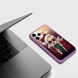 Чехол iPhone 11 Pro матовый Снегурка, цвет: 3D-фиолетовый — фото 2