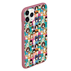 Чехол iPhone 11 Pro матовый Масочный Режим, цвет: 3D-малиновый — фото 2