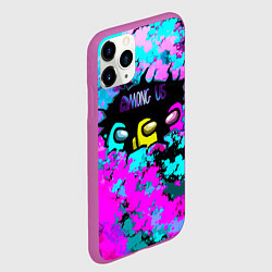 Чехол iPhone 11 Pro матовый Among Us, цвет: 3D-фиолетовый — фото 2