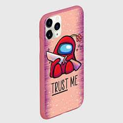 Чехол iPhone 11 Pro матовый AMONG US - Дитя, цвет: 3D-малиновый — фото 2