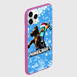Чехол iPhone 11 Pro матовый Новогодний Манкрафт, цвет: 3D-фиолетовый — фото 2