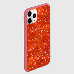 Чехол iPhone 11 Pro матовый Красная икра, цвет: 3D-малиновый — фото 2