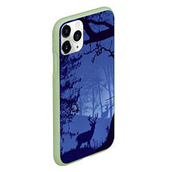 Чехол iPhone 11 Pro матовый ЛЕС, цвет: 3D-салатовый — фото 2