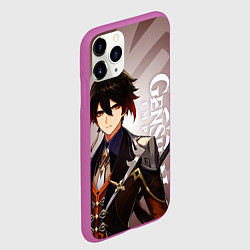 Чехол iPhone 11 Pro матовый GENSHIN IMPACT, ЧЖУН ЛИ, цвет: 3D-фиолетовый — фото 2