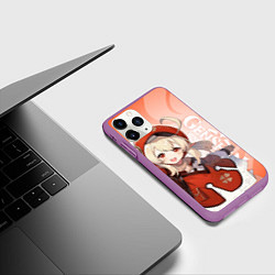 Чехол iPhone 11 Pro матовый GENSHIN IMPACT, КЛИ, цвет: 3D-фиолетовый — фото 2