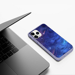 Чехол iPhone 11 Pro матовый Звёздное небо, цвет: 3D-светло-сиреневый — фото 2