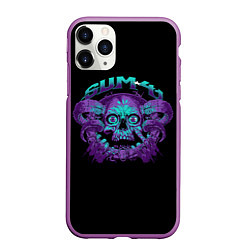 Чехол iPhone 11 Pro матовый Sum 41, цвет: 3D-фиолетовый