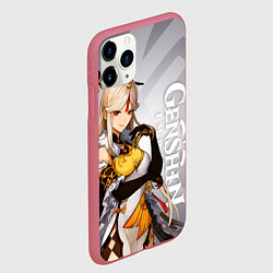 Чехол iPhone 11 Pro матовый GENSHIN IMPACT, НИН ГУАН, цвет: 3D-малиновый — фото 2