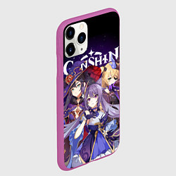 Чехол iPhone 11 Pro матовый GENSHIN IMPACT, цвет: 3D-фиолетовый — фото 2