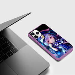 Чехол iPhone 11 Pro матовый GENSHIN IMPACT, цвет: 3D-фиолетовый — фото 2