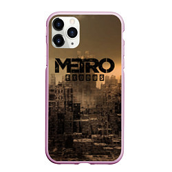 Чехол iPhone 11 Pro матовый Metro город-призрак, цвет: 3D-розовый