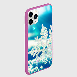 Чехол iPhone 11 Pro матовый Снег, цвет: 3D-фиолетовый — фото 2