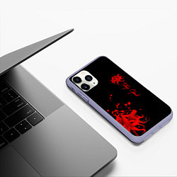 Чехол iPhone 11 Pro матовый Tokyo Ghoul, цвет: 3D-светло-сиреневый — фото 2