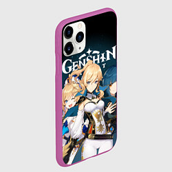 Чехол iPhone 11 Pro матовый GENSHIN IMPACT, цвет: 3D-фиолетовый — фото 2