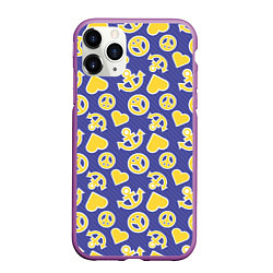 Чехол iPhone 11 Pro матовый JoJo no Kimyou na Bouken, цвет: 3D-фиолетовый