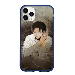 Чехол iPhone 11 Pro матовый Attack on Titan, цвет: 3D-тёмно-синий