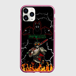 Чехол iPhone 11 Pro матовый Hades, цвет: 3D-малиновый