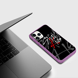 Чехол iPhone 11 Pro матовый STRAY KIDS, цвет: 3D-фиолетовый — фото 2