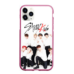 Чехол iPhone 11 Pro матовый STRAY KIDS, цвет: 3D-малиновый