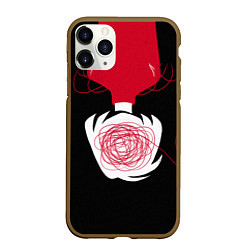 Чехол iPhone 11 Pro матовый Любовь, цвет: 3D-коричневый