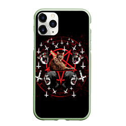 Чехол iPhone 11 Pro матовый Satanic Cat
