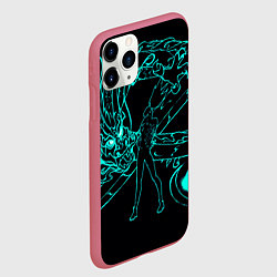 Чехол iPhone 11 Pro матовый Neon Dragon, цвет: 3D-малиновый — фото 2