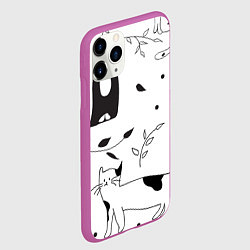 Чехол iPhone 11 Pro матовый Кис-Кис, цвет: 3D-фиолетовый — фото 2