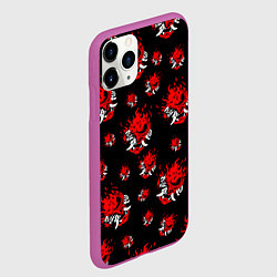 Чехол iPhone 11 Pro матовый SAMURAI 2077 PATTERN, цвет: 3D-фиолетовый — фото 2